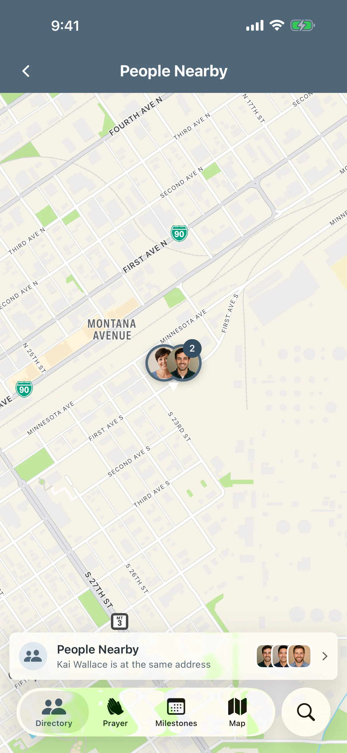 Ministry Margin Directory People Nearby centered on a fictional household