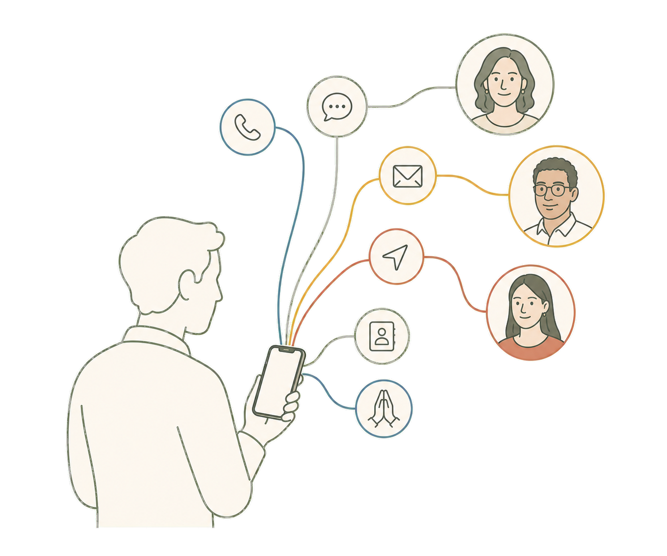 A ministry leader connecting prayer and follow-up to people in their care